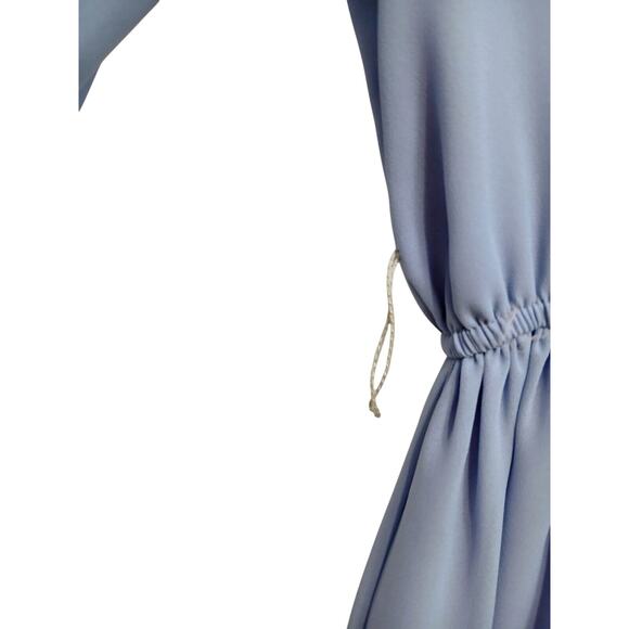 Vintage 60s Baby Blue Elegant Dress Sz 4P Church Lady Minimalist Modest Theatre - Picture 6 of 15